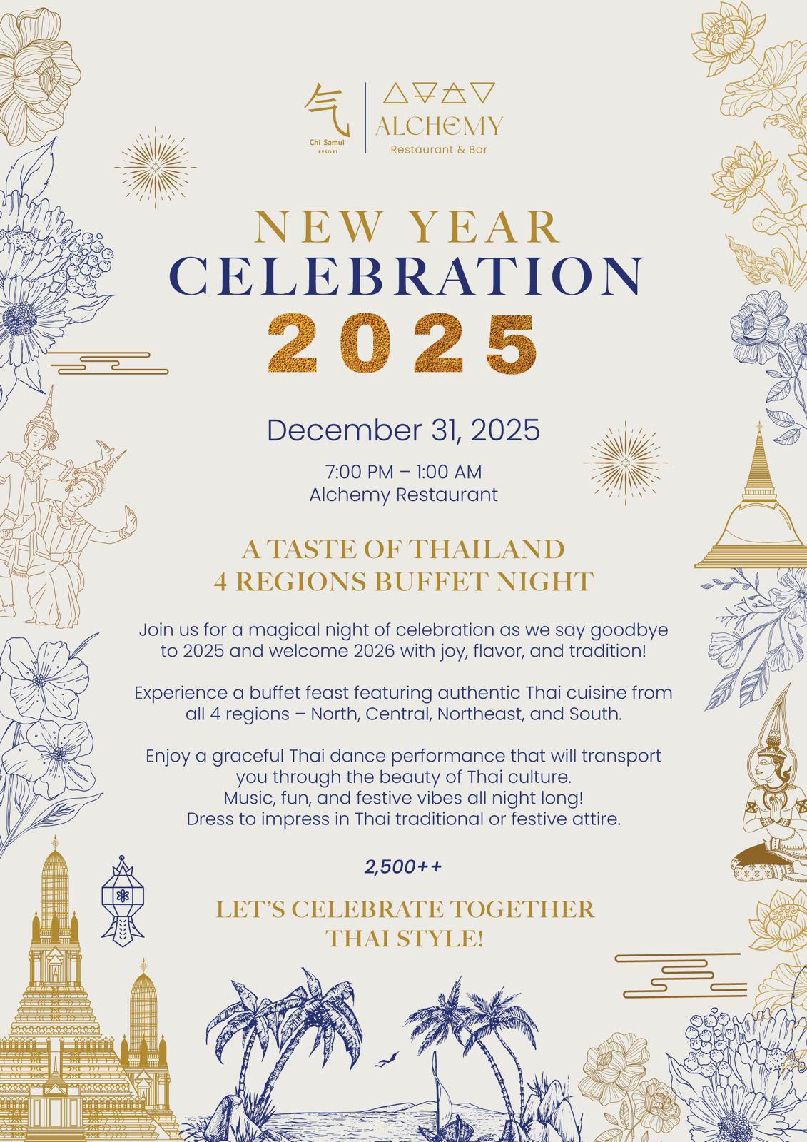New Year Celebration at Alchemy Restaurant & Bar – Chi Samui Resort