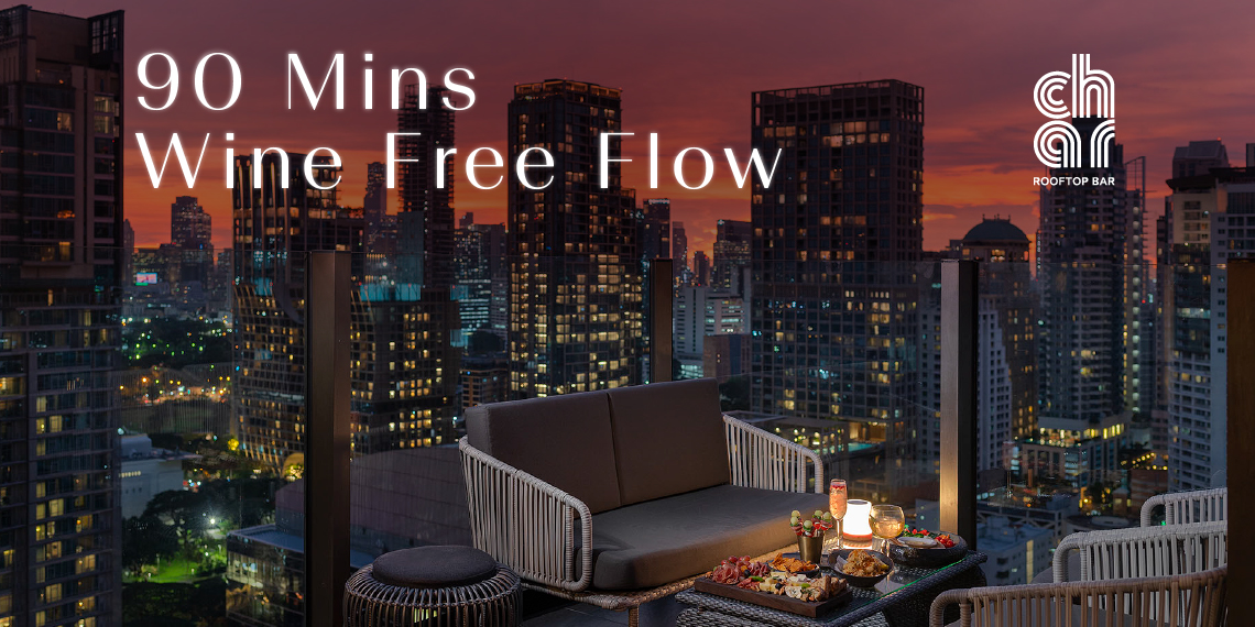 Wine free-flow package at CHAR Rooftop Bar
