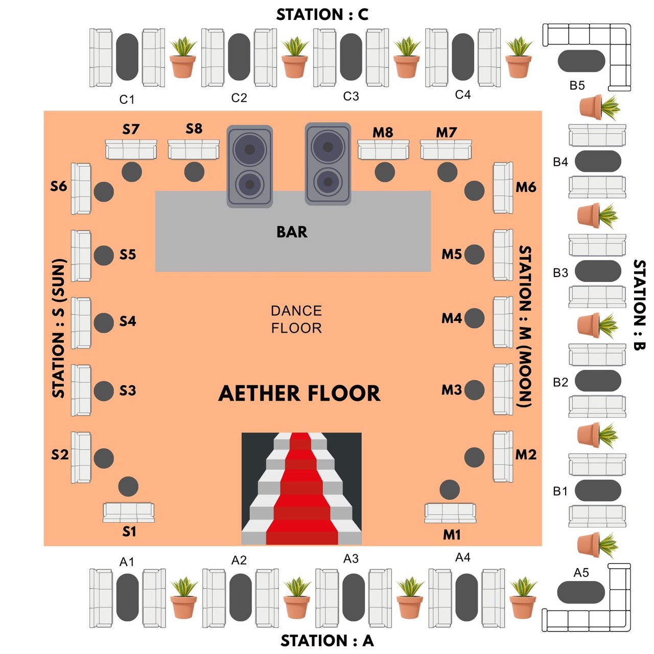 ÆTHER Seating Plan