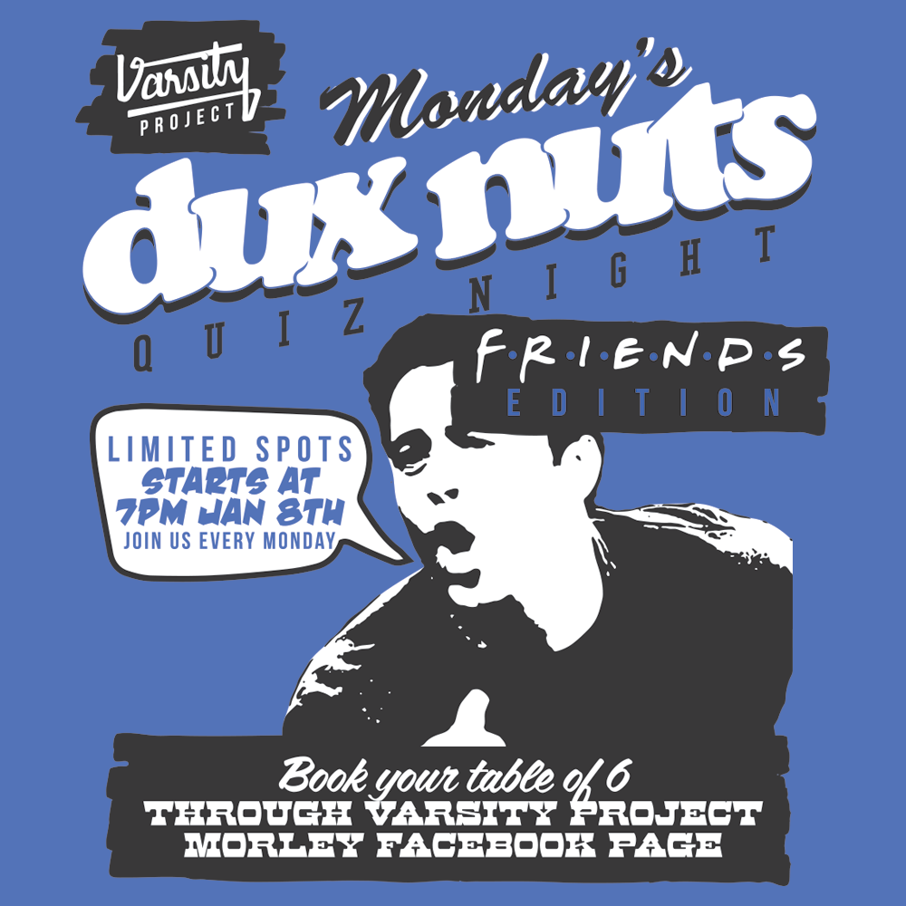 Megatix Dux Nuts Quiz Night "Friends" edition