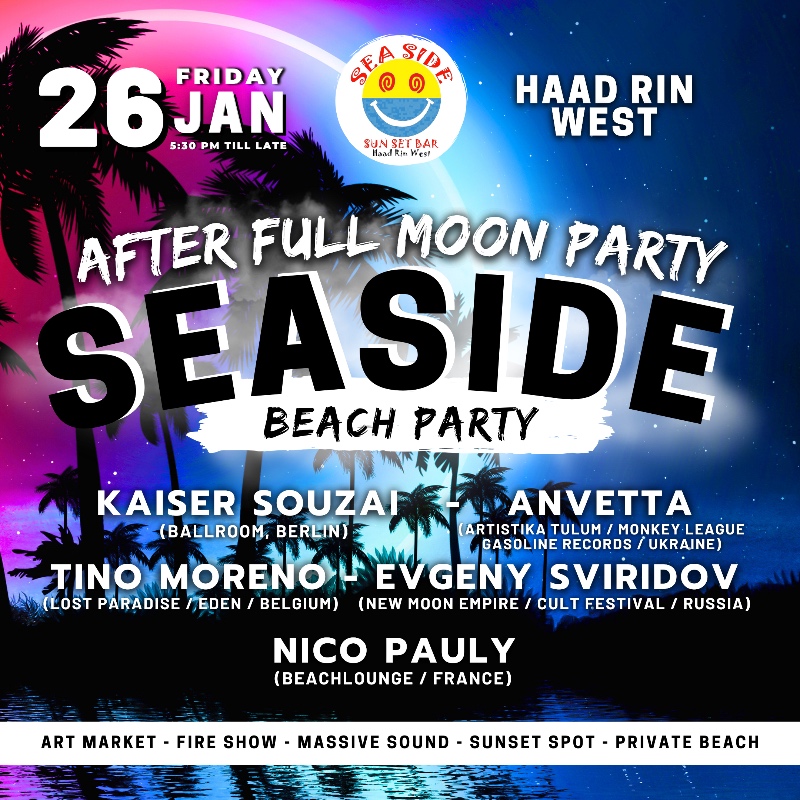 Megatix seaside after full moon beach party