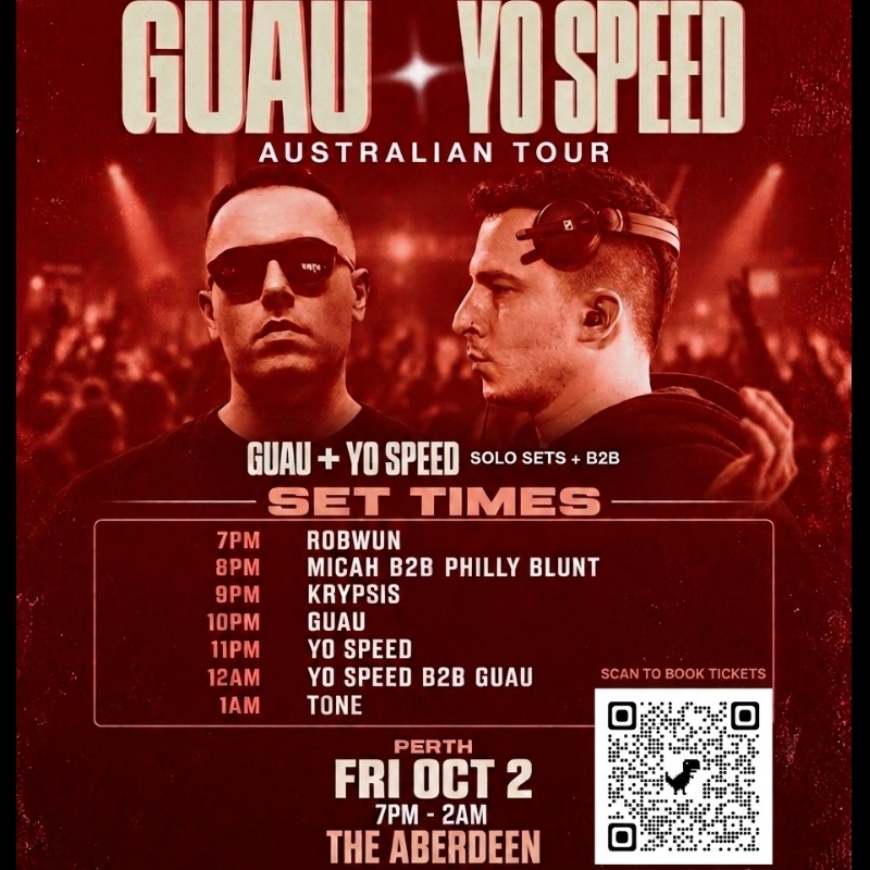 BREɅKS & BɅSS | GUAU x YO SPEED TOUR | PERTH | poster